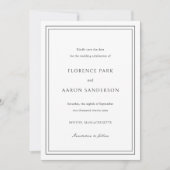 Traditionele zwart-wit foto Tijdloze bruiloft Save The Date (Voorkant)