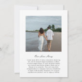 Traditionele zwart-wit foto Tijdloze bruiloft Save The Date (Achterkant)