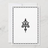 Traditionele zwart-witte grens islamitische bruilo kaart (Achterkant)