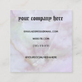 Traditionele zwarte brief vierkante visitekaartje (Achterkant)