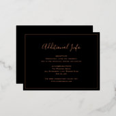 Traditionele zwarte bruiloft Folie behuizing Kaart (Voorkant / Achterkant)