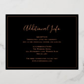 Traditionele zwarte bruiloft Folie behuizing Kaart (Voorkant)