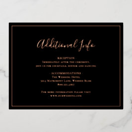 Traditionele zwarte bruiloft Folie behuizing Kaart