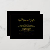 Traditionele zwarte bruiloft Folie behuizing Kaart (Voorkant / Achterkant)