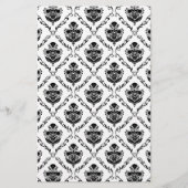 Traditionele zwarte Damask Briefpapier (Voorkant)