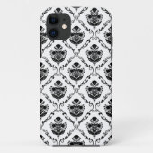 Traditionele zwarte Damask Case-Mate iPhone Case (Achterkant)