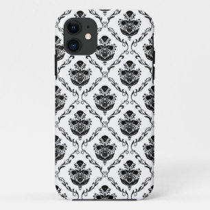 Traditionele zwarte Damask Case-Mate iPhone Case