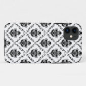 Traditionele zwarte Damask Case-Mate iPhone Case (Achterkant (horizontaal))