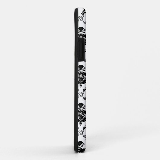 Traditionele zwarte Damask Case-Mate iPhone Case (Achterkant/rechts)