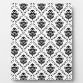 Traditionele zwarte Damask Fotoplaat (Voorkant)