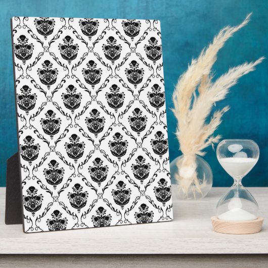 Traditionele zwarte Damask Fotoplaat (Zijkant)