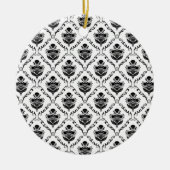 Traditionele zwarte Damask Keramisch Ornament (Voorkant)