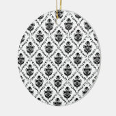 Traditionele zwarte Damask Keramisch Ornament (Links)