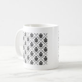 Traditionele zwarte Damask Koffiemok (Voorkant links)