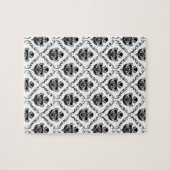 Traditionele zwarte Damask Legpuzzel (Horizontaal)