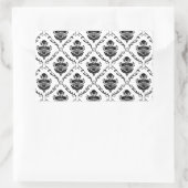 Traditionele zwarte Damask Rechthoekige Sticker (Tas)