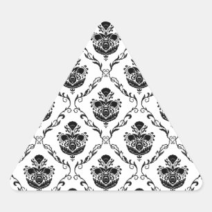 Traditionele zwarte Damask Sticker
