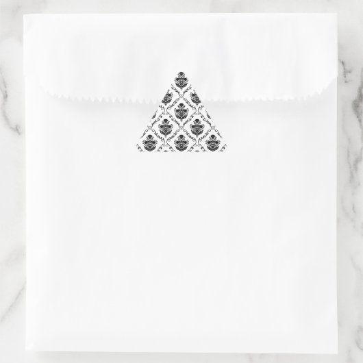 Traditionele zwarte Damask Sticker (Tas)