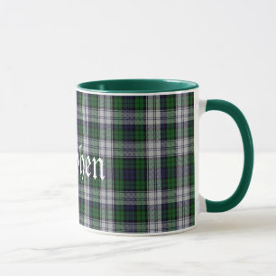 Traditionele zwarte drukker Tartan Mok