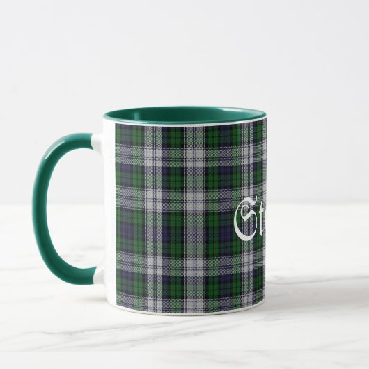 Traditionele zwarte drukker Tartan Mok (Links)