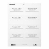 Traditionele zwarte, eenvoudige zakelijke verzendi etiket (Full Sheet)