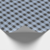 Traditionele zwarte en blauwe buffelplaat cadeaupapier (Hoek)