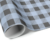 Traditionele zwarte en blauwe buffelplaat cadeaupapier (Rol Hoek)