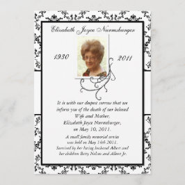 Traditionele zwarte en witte bekendmaking aankondiging