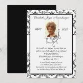 Traditionele zwarte en witte bekendmaking aankondiging (Voorkant / Achterkant)