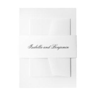 Traditionele Zwarte en Witte Formele Elegante Trou Uitnodigingen Wikkel