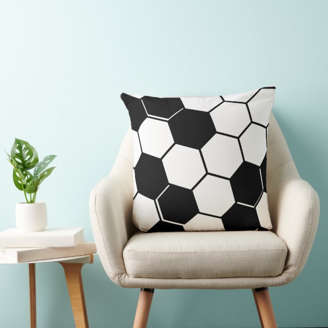 Traditionele zwarte en witte honkraat kussen (Stoel)