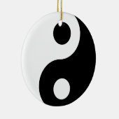 Traditionele zwarte en witte yin Yang Pattern Keramisch Ornament (Rechts)