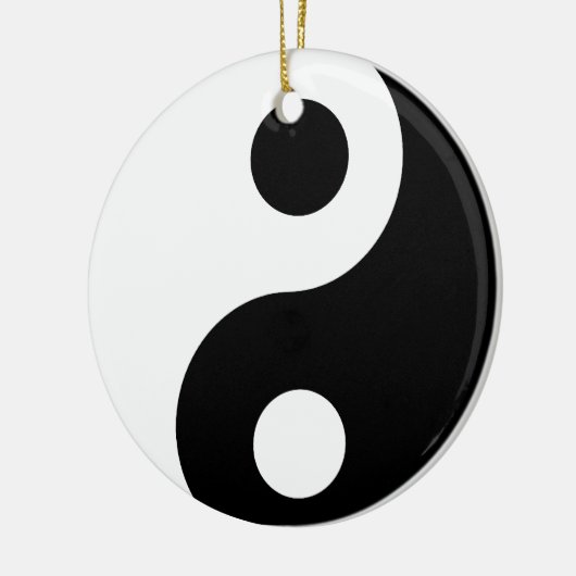Traditionele zwarte en witte yin Yang Pattern Keramisch Ornament (Links)