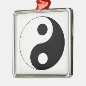Traditionele zwarte en witte yin Yang Pattern Metalen Ornament (Links)