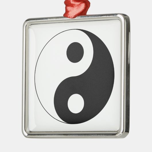 Traditionele zwarte en witte yin Yang Pattern Metalen Ornament (Links)