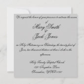 Traditionele zwarte en witte zwitjes huwelijksuitn kaart (Achterkant)