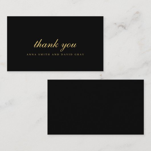 Traditionele zwarte & gouden bruiloft Hartelijk da Informatiekaartje (Voorkant / Achterkant)