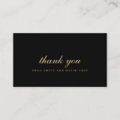 Traditionele zwarte & gouden bruiloft Hartelijk da Informatiekaartje (Voorkant)