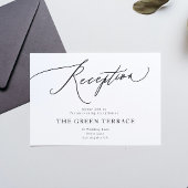 Traditionele zwarte witte bruiloft informatiekaartje