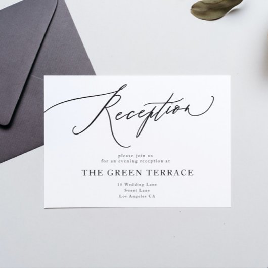 Traditionele zwarte witte bruiloft informatiekaartje