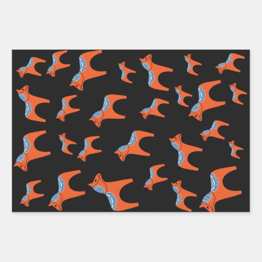 Traditionele Zweedse Dala Horse Inpakpapier Vel (Voorkant 2)