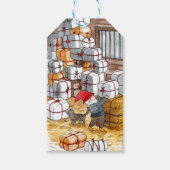 Traditionele Zweedse kerstkerstWaterverf van vanmi Cadeaulabel (Voorkant)