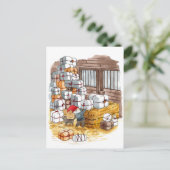 Traditionele Zweedse kerstkerstWaterverf van vanmi Feestdagenkaart (Staand voorkant)