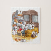 Traditionele Zweedse kerstkerstWaterverf van vanmi Legpuzzel (Verticaal)