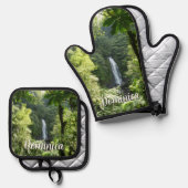 Trafalgar Herfsten Tropische regenwoufotografie Ovenwant & Pannenlap Set (Voorkant / Achterkant)