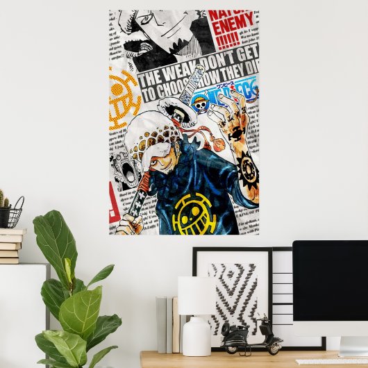 Trafalgar Law One Piece Poster (Thuiskantoor)