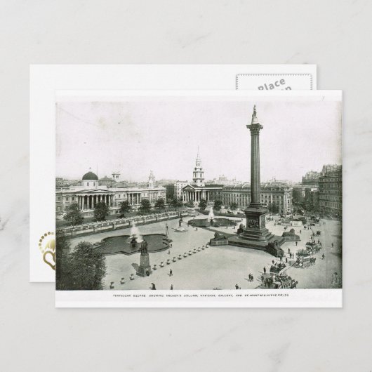 Trafalgar Square 1900 Briefkaart (Voorkant / Achterkant)