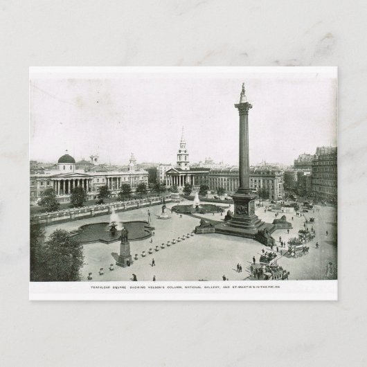 Trafalgar Square 1900 Briefkaart (Voorkant)