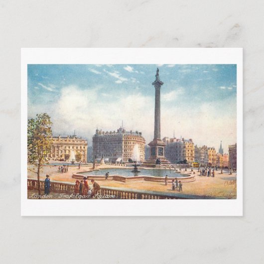 Trafalgar Square  Briefkaart Londen (Voorkant)