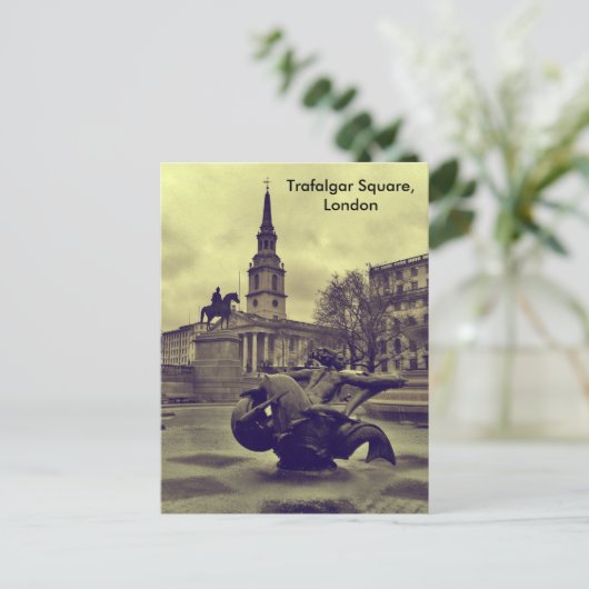 Trafalgar Square, Briefkaart Londen (Staand voorkant)